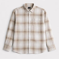 Dobby Cotton Shirt - Sand Brown