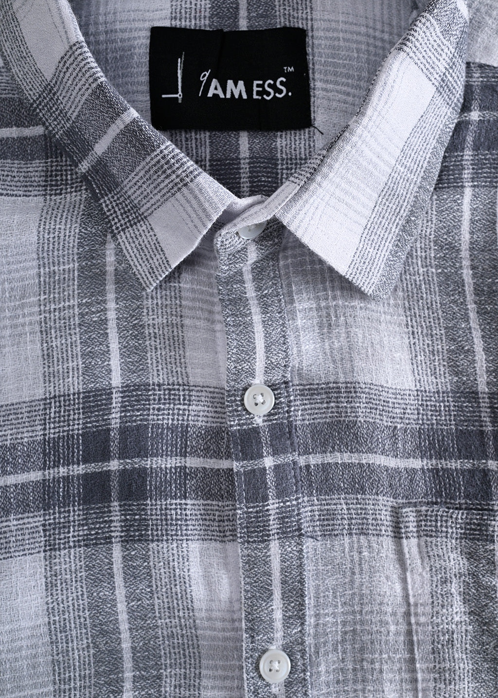 Dobby Cotton Shirt - Ash Grey