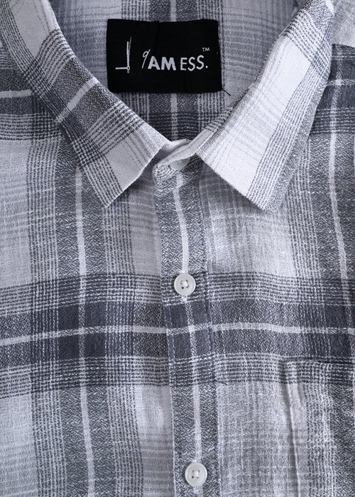 Dobby Cotton Shirt - Ash Grey