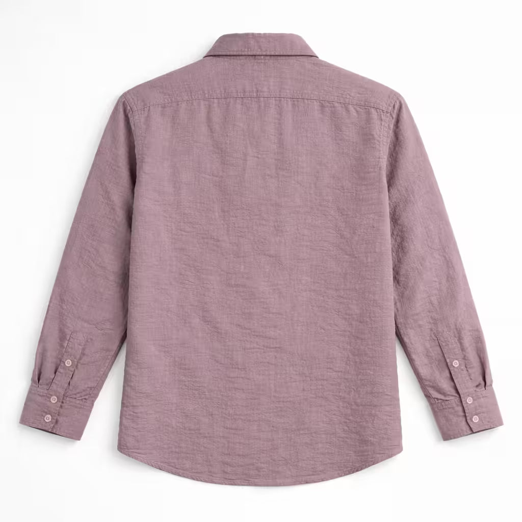 Crinkled Textured Shirt - Muted Rose