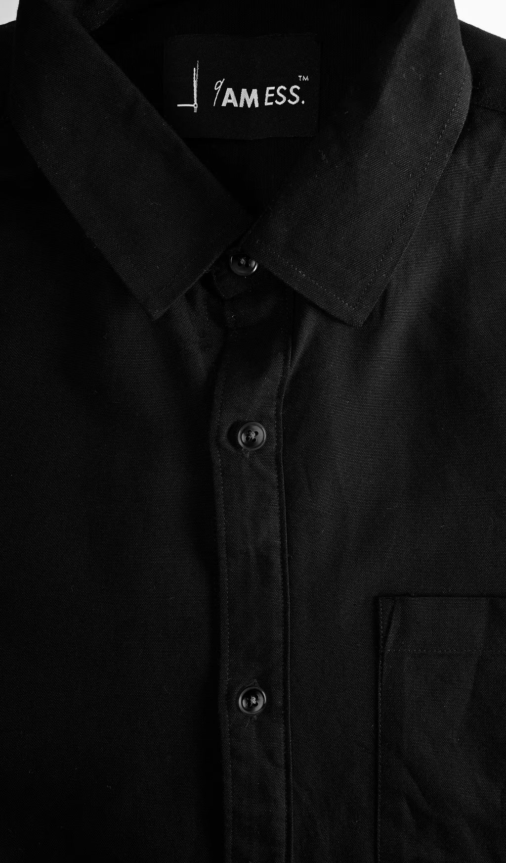 Standard Oxford Cotton Shirt - Black