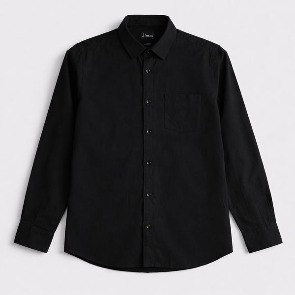 Standard Oxford Cotton Shirt - Black