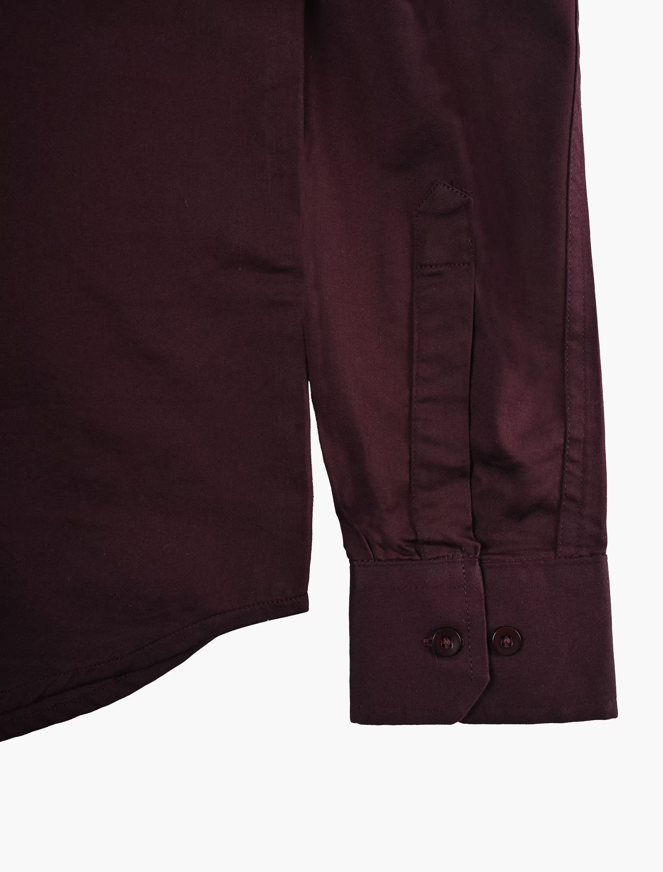 Satin Shirt - Merlot Wine