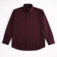 Satin Shirt - Merlot Wine