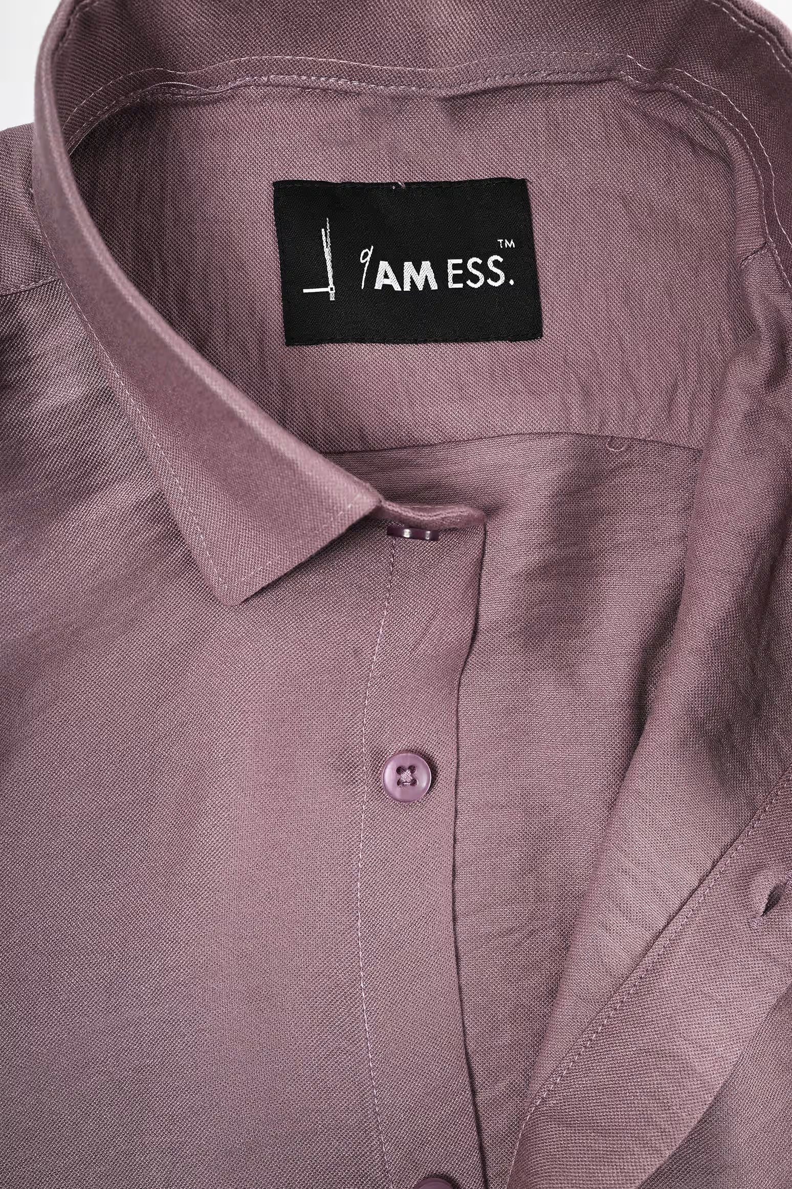 Crinkled Textured Shirt - Muted Rose
