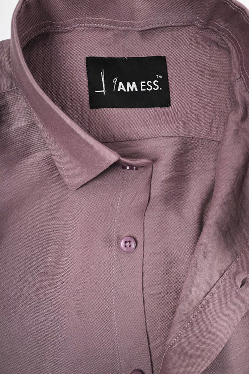 Crinkled Textured Shirt - Muted Rose