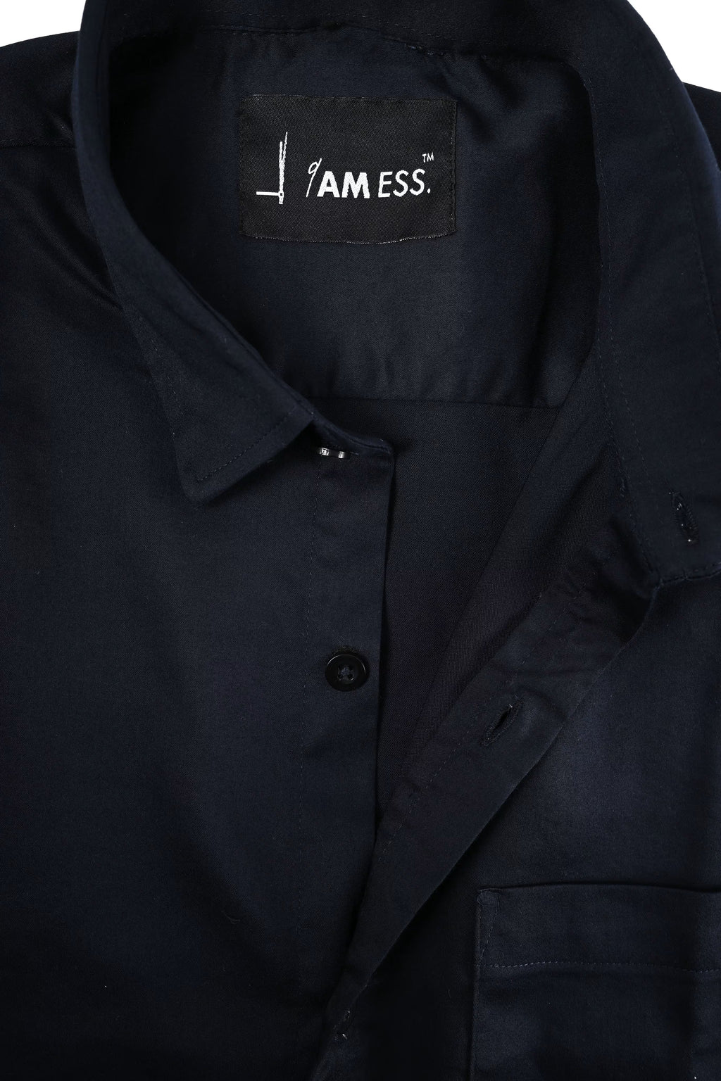 Satin Shirt - Ink Blue
