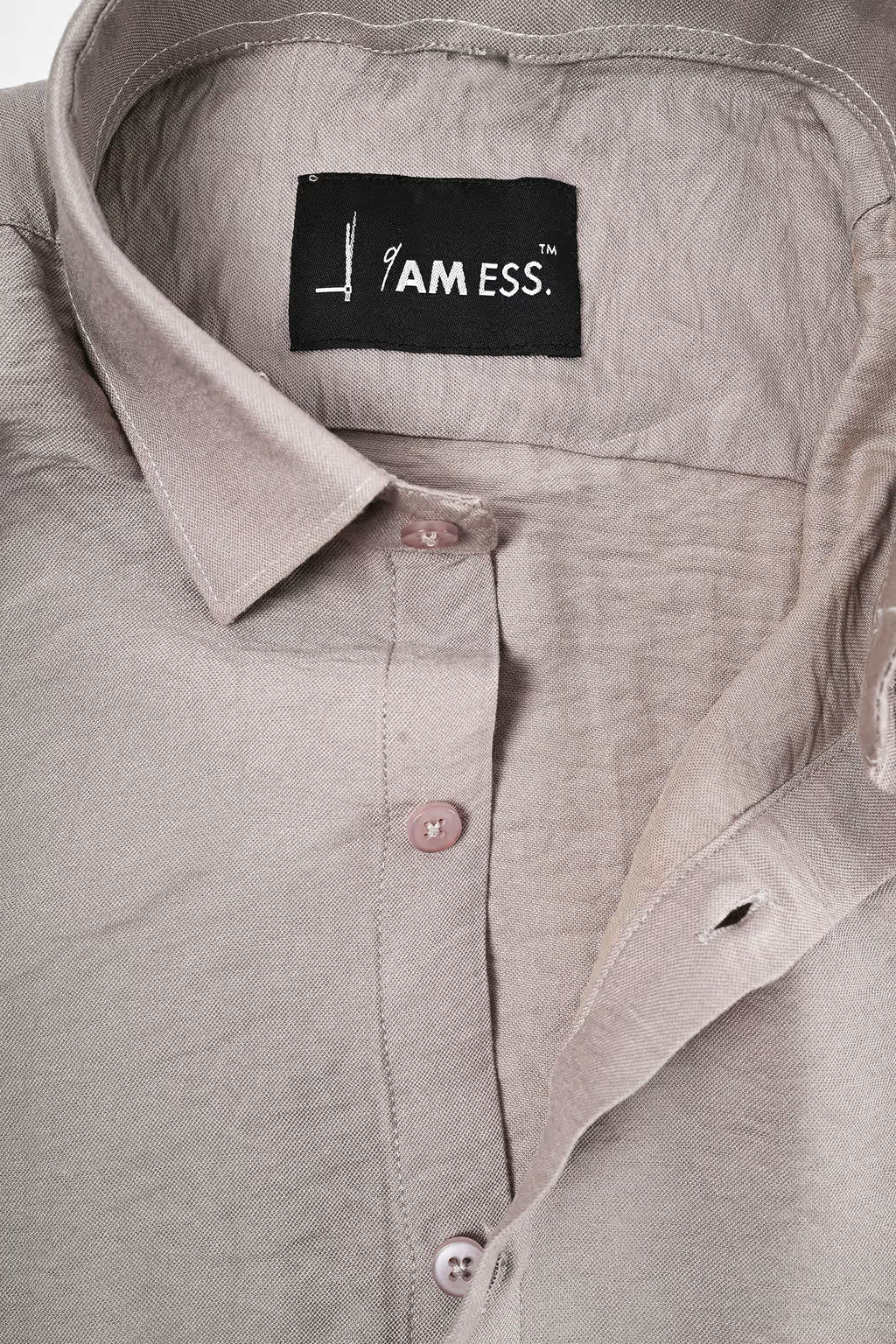 Crinkled Textured Shirt - Earth Brown